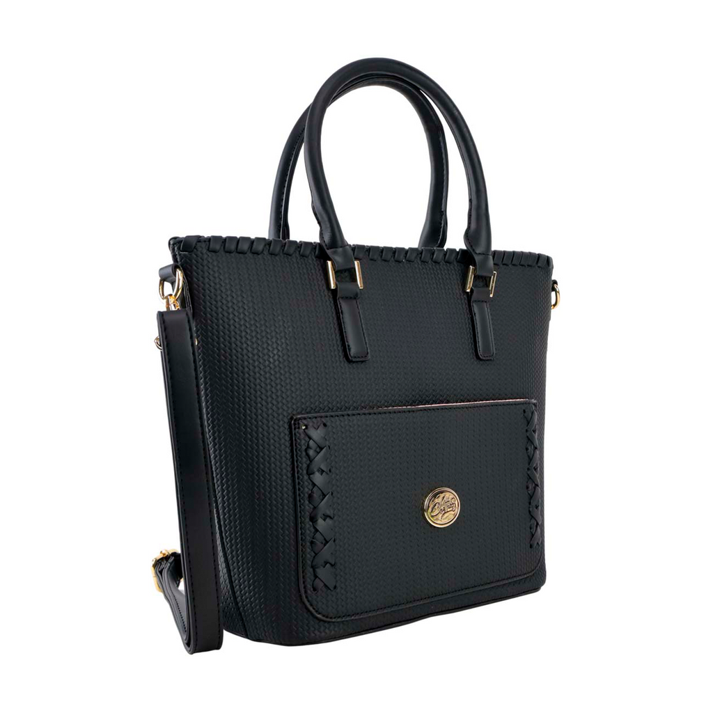 Tote Chatties Textura con Correa color negro