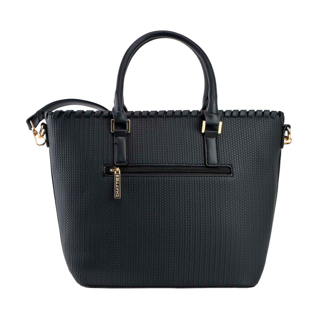 Tote Chatties Textura con Correa color negro
