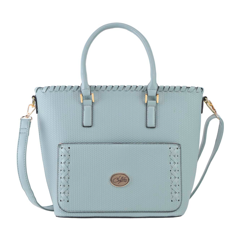 Tote Chatties Textura con Correa color azul