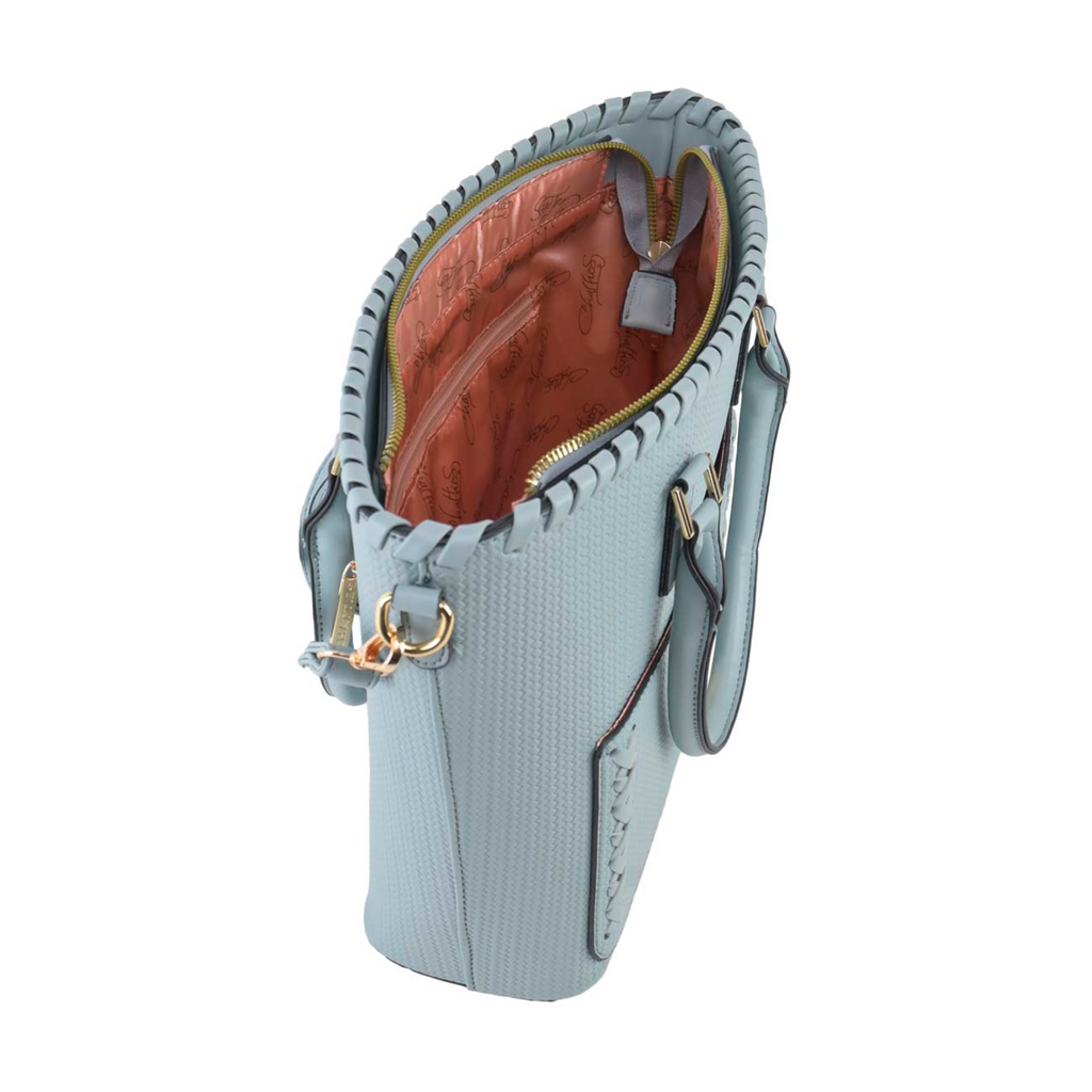 Tote Chatties Textura con Correa color azul
