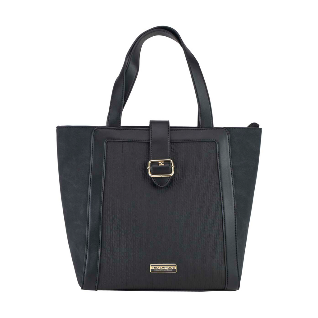 Tote Ted Lapidus con Solapa Hebilla color negro