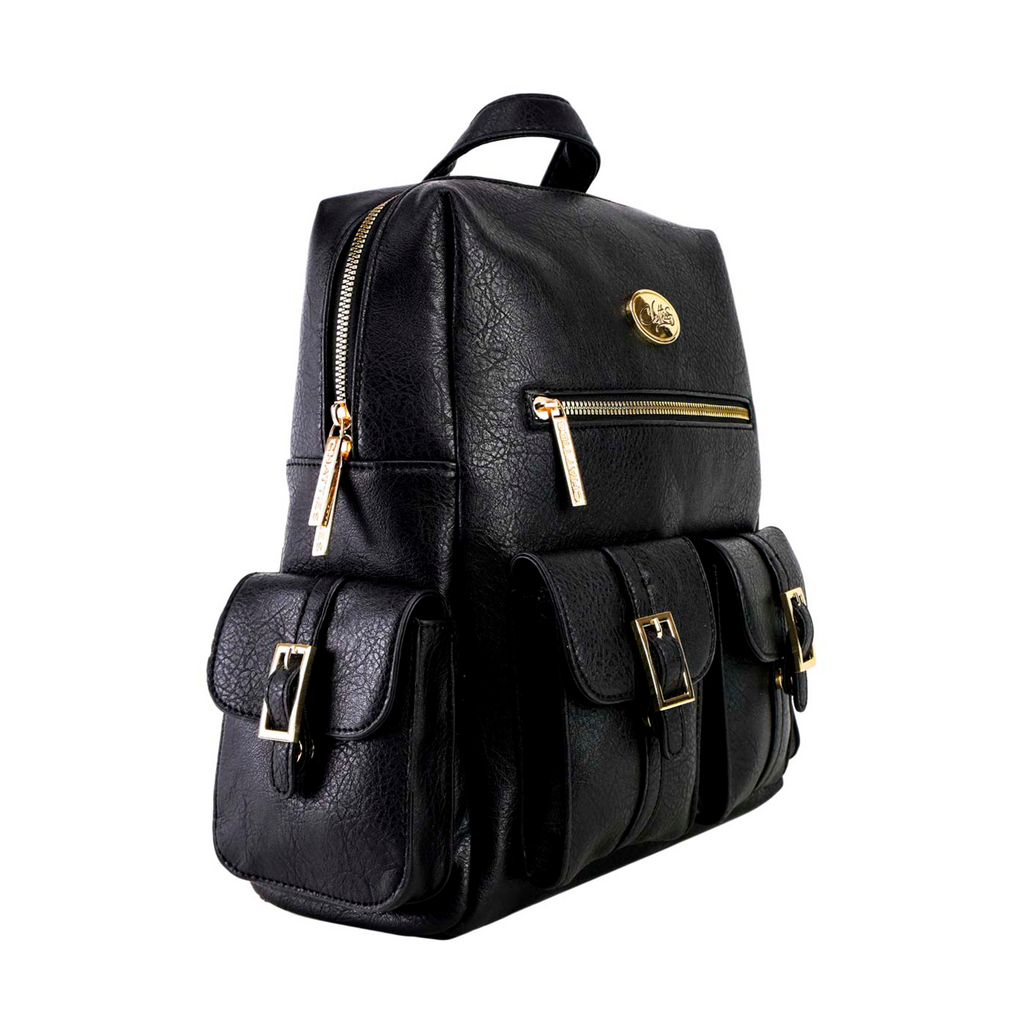 Mochila Chatties con Compartimentos color negro