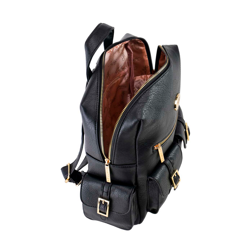 Mochila Chatties con Compartimentos color negro