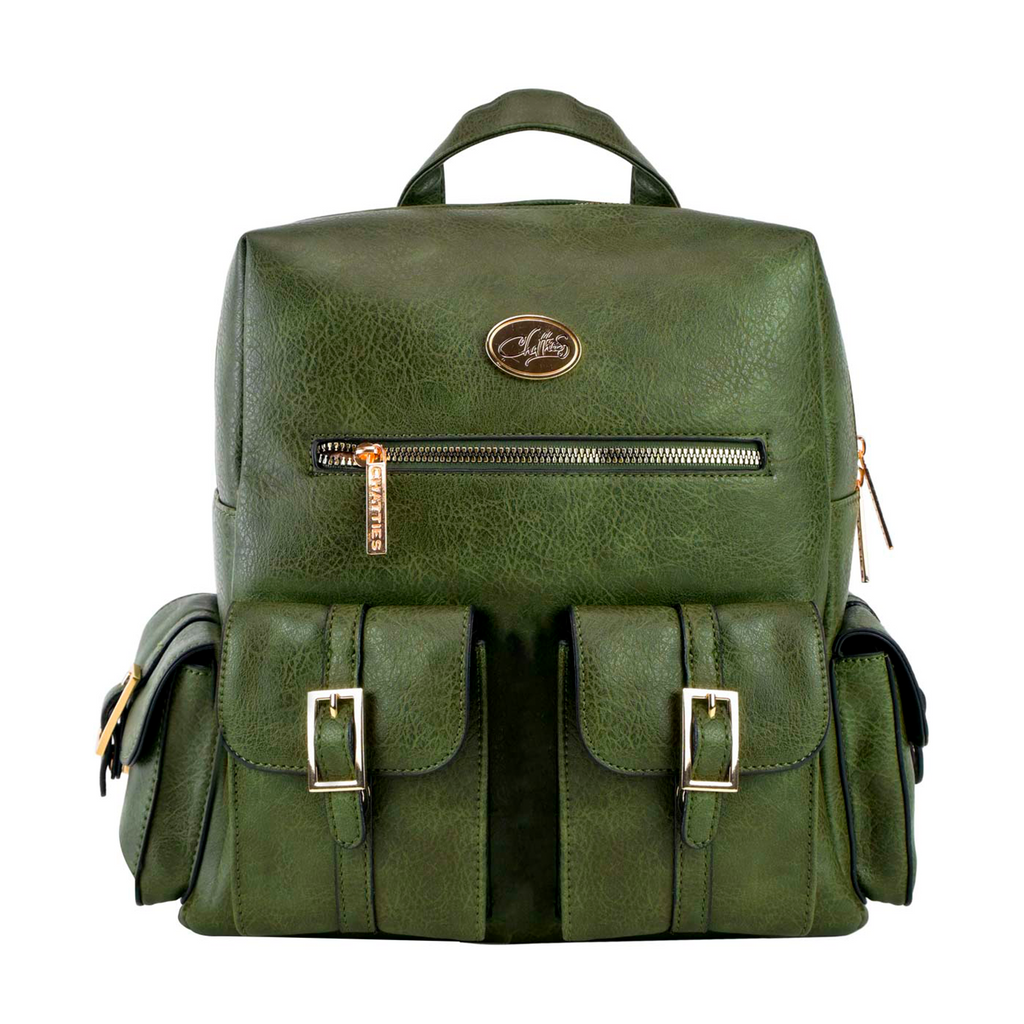 Mochila Chatties con Compartimentos color verde