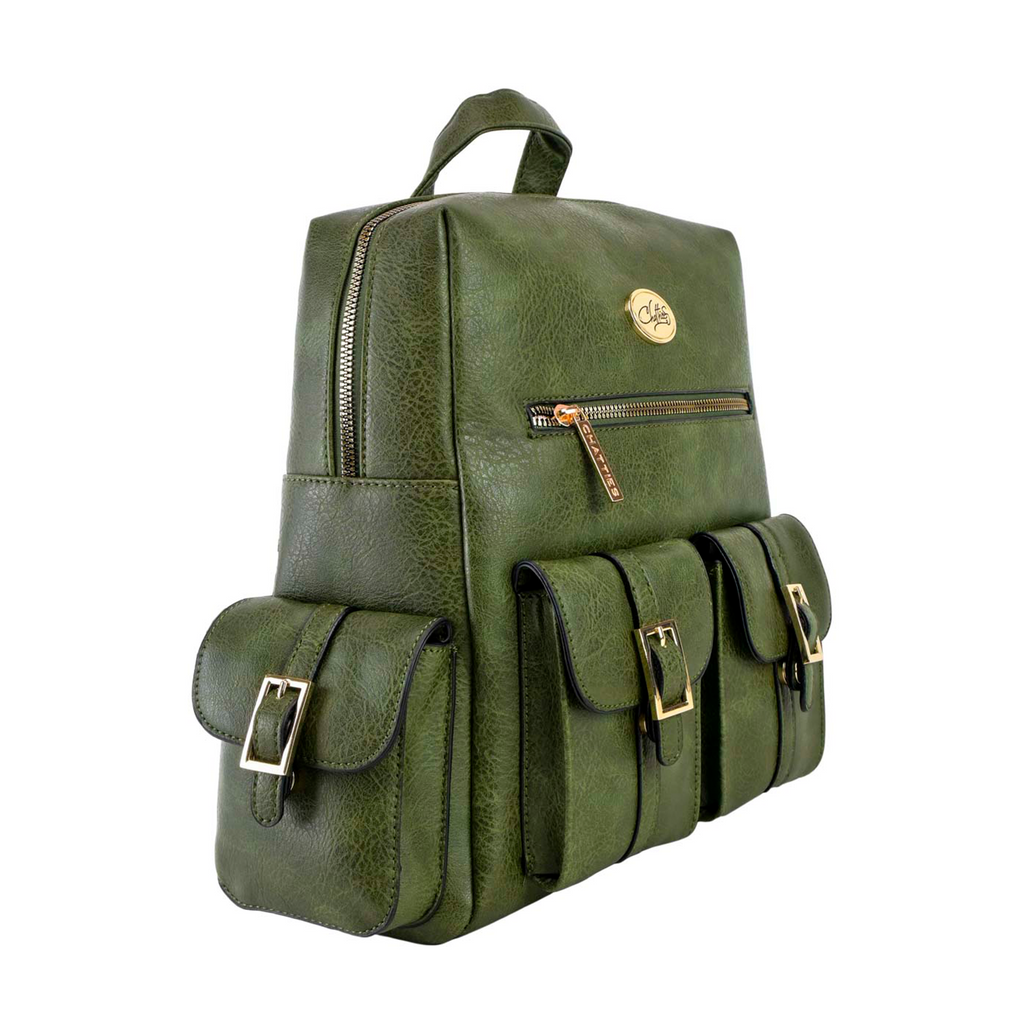 Mochila Chatties con Compartimentos color verde