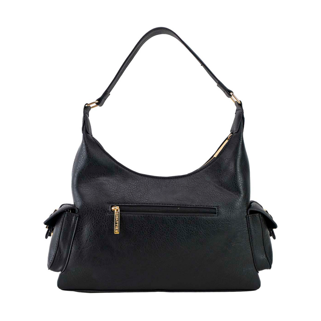 Tote Chatties Shoulder con Compartimentos color negro