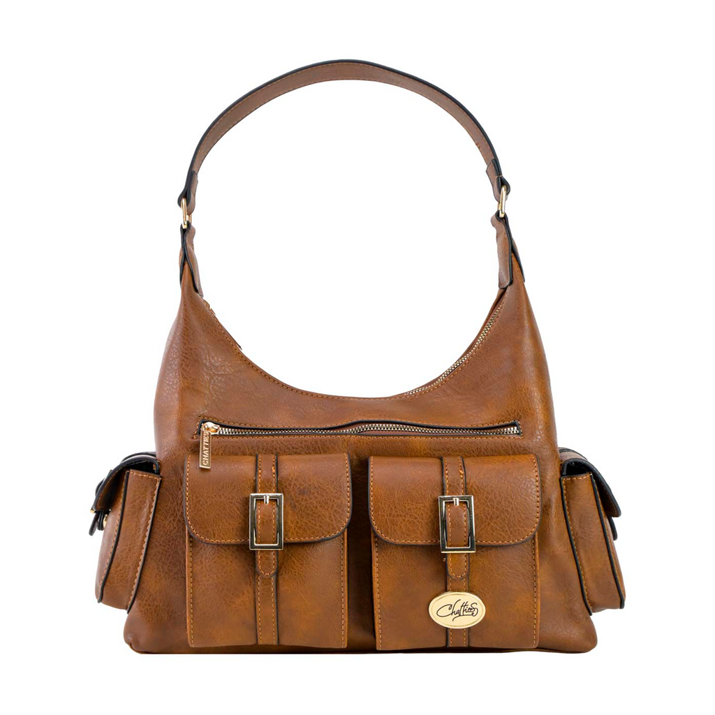 Tote Chatties Shoulder con Compartimentos color café