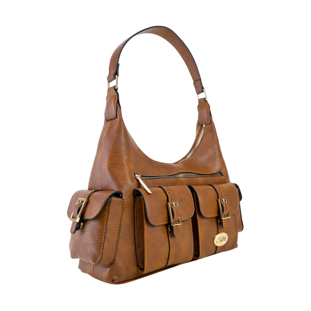 Tote Chatties Shoulder con Compartimentos color café