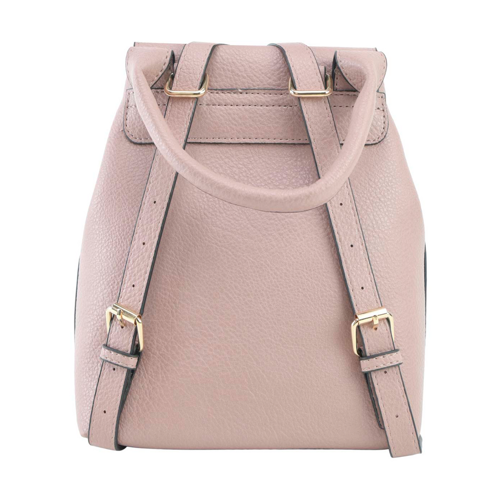 Mochila Chatties tipo Cuero con Hebilla color rosa