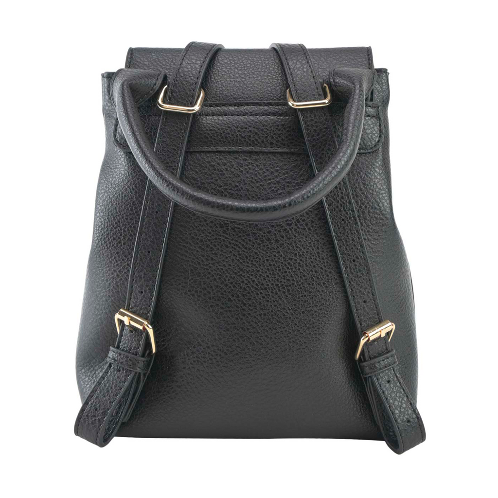 Mochila Chatties tipo Cuero con Hebilla color negro
