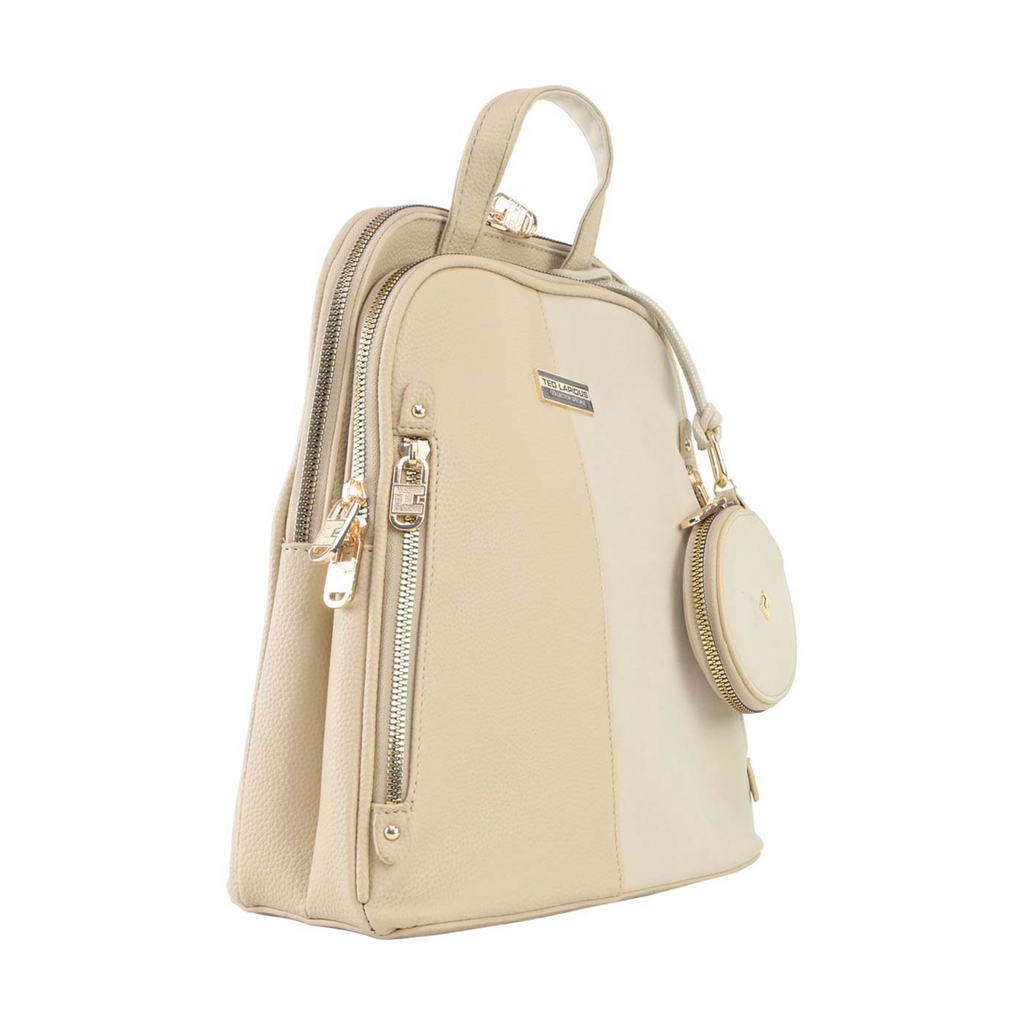 Mochila Ted Lapidus Minilmalista con Monedero color beige