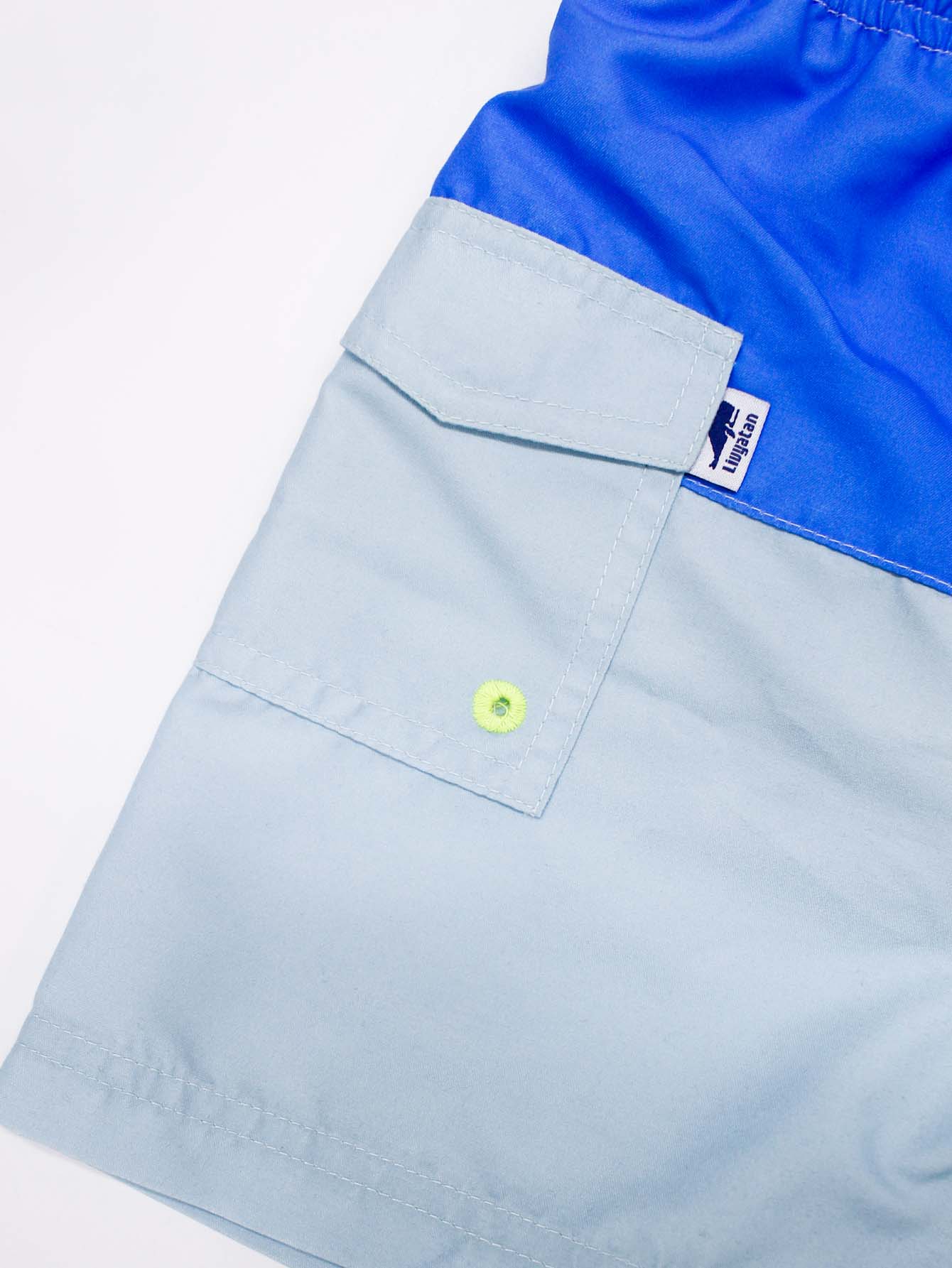 Traje De Baño Azul Corto Para Niño Estampado