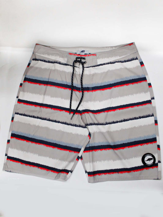 Traje De Baño Multicolor Rayas Corto Playa Casual Para Hombre