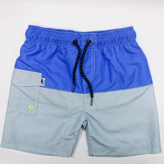 Traje De Baño Azul Corto Para Niño Estampado