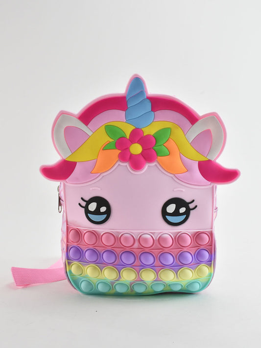 Mochila Backpack Infantil Pop It Unicornio