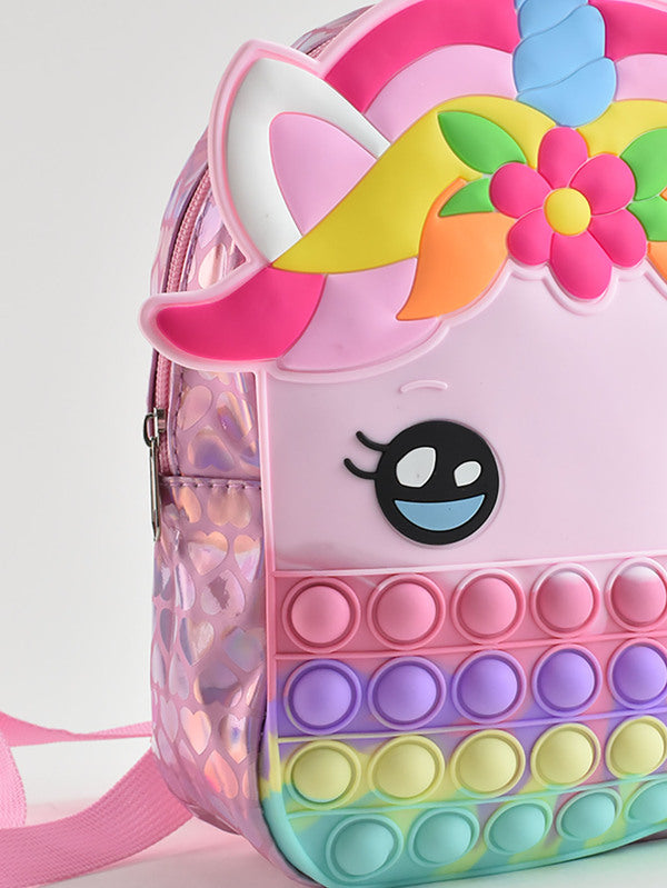 Mochila Backpack Infantil Pop It Unicornio