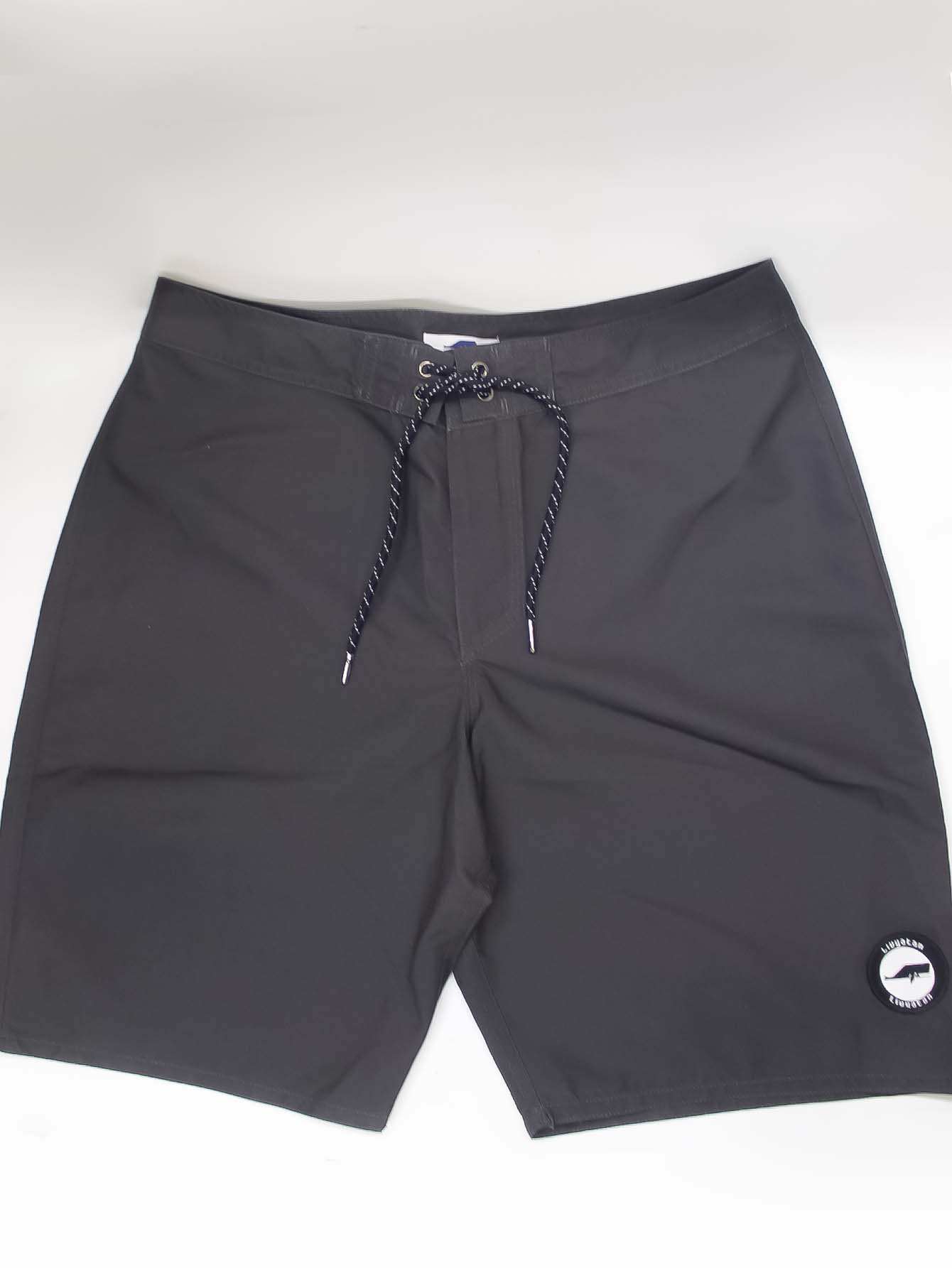 Traje De Baño Gris Oscuro Corto Playa Casual Para Hombre