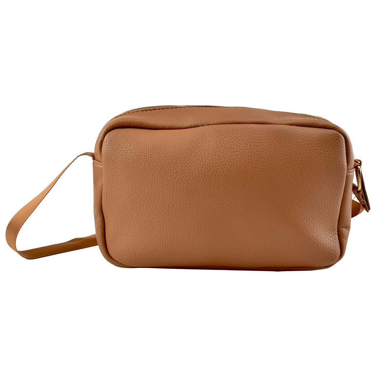 Bolsa Cangurera Casual Camel Con Compartimentos Lulu Para Mujer