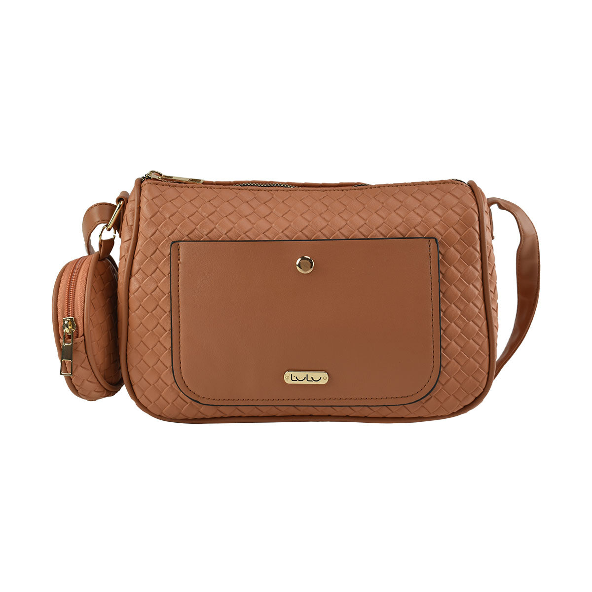 Bolso Crossbody Bandolera Moderno Lulu Para Mujer Camel
