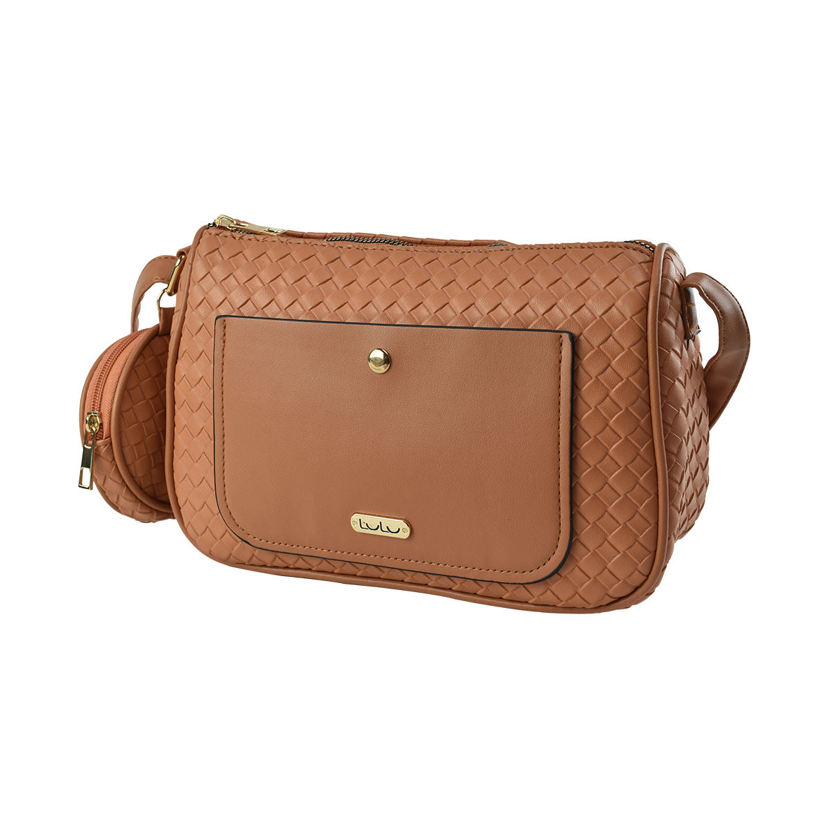 Bolso Crossbody Bandolera Moderno Lulu Para Mujer Camel