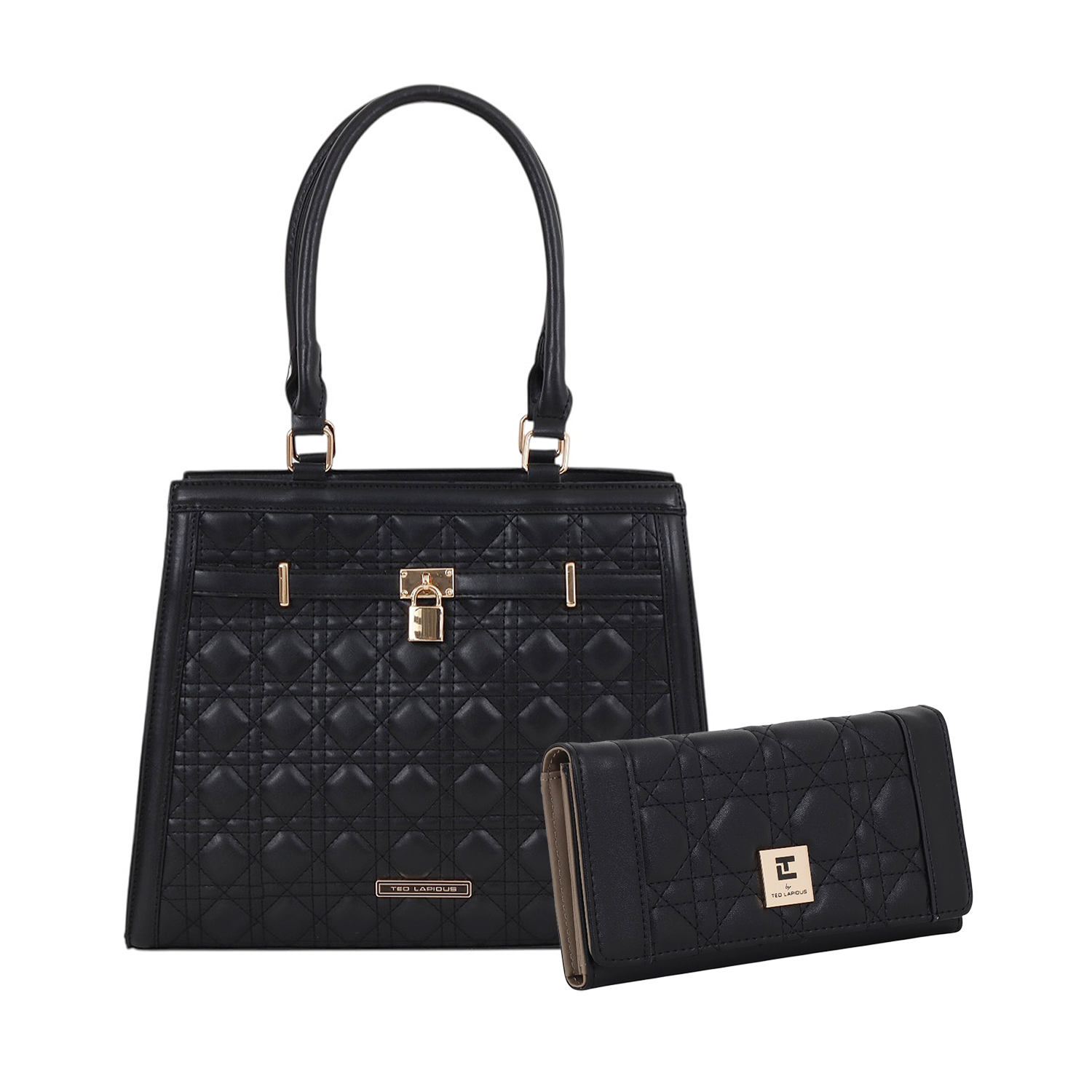 Ted Lapidus Tote y Cartera de Rombos