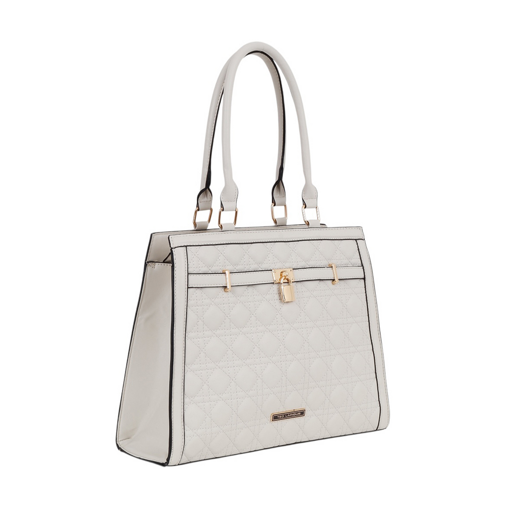 Bolsa Tote Elegante Ted Lapidus color Blanco