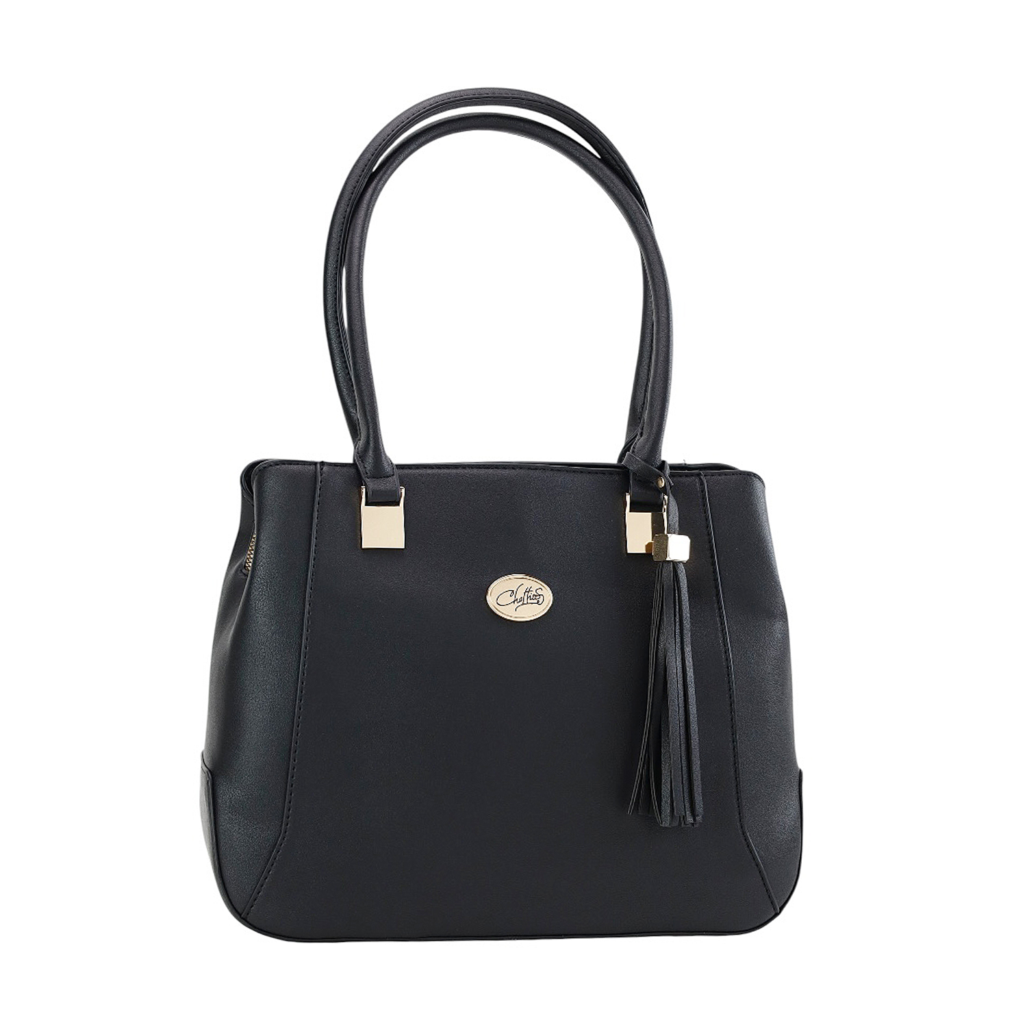 Satchel Chatties con colgante color negro