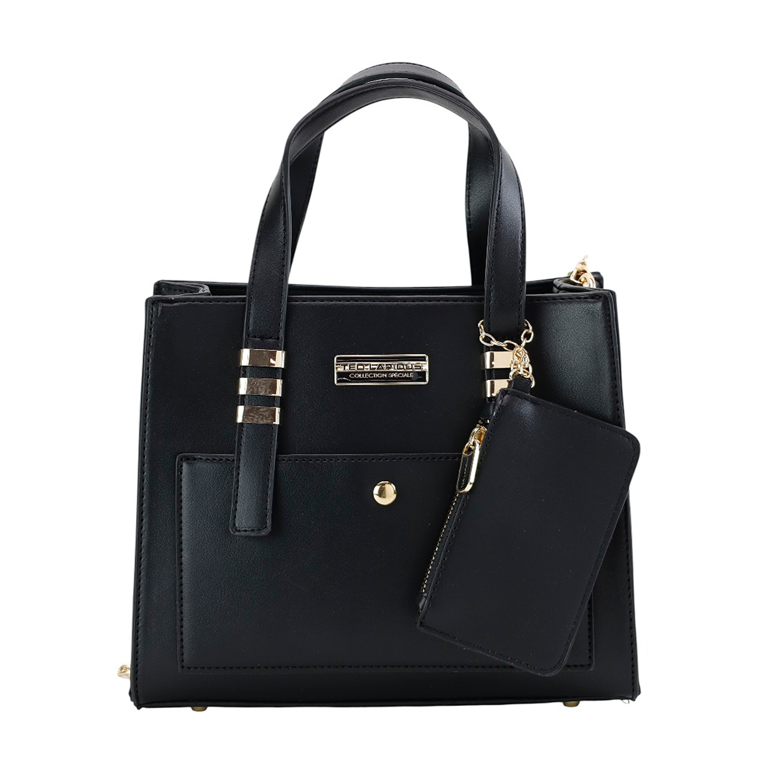 Satchel Ted Lapidus con Monedero y correa color negro