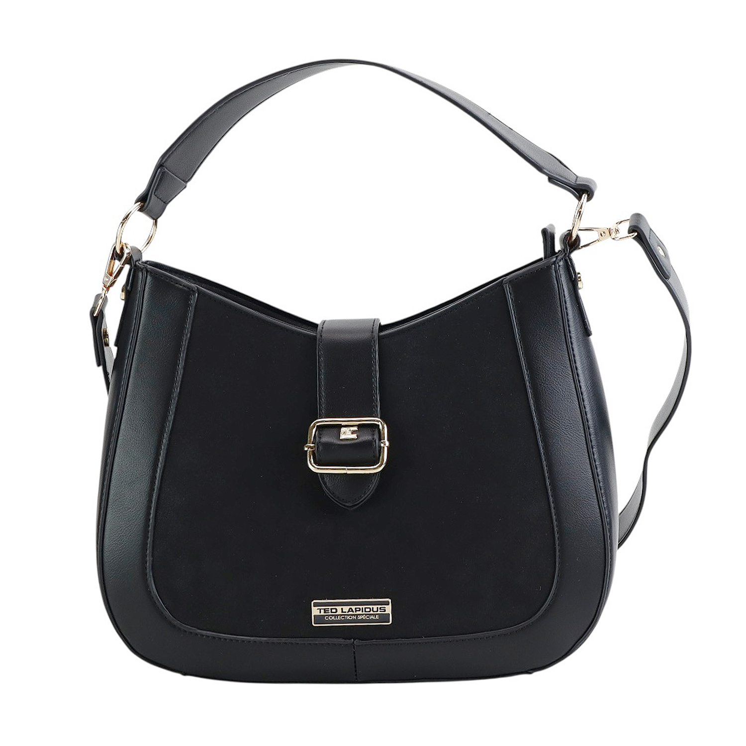 Satchel Ted Lapidus con Correa y Hebilla color negro