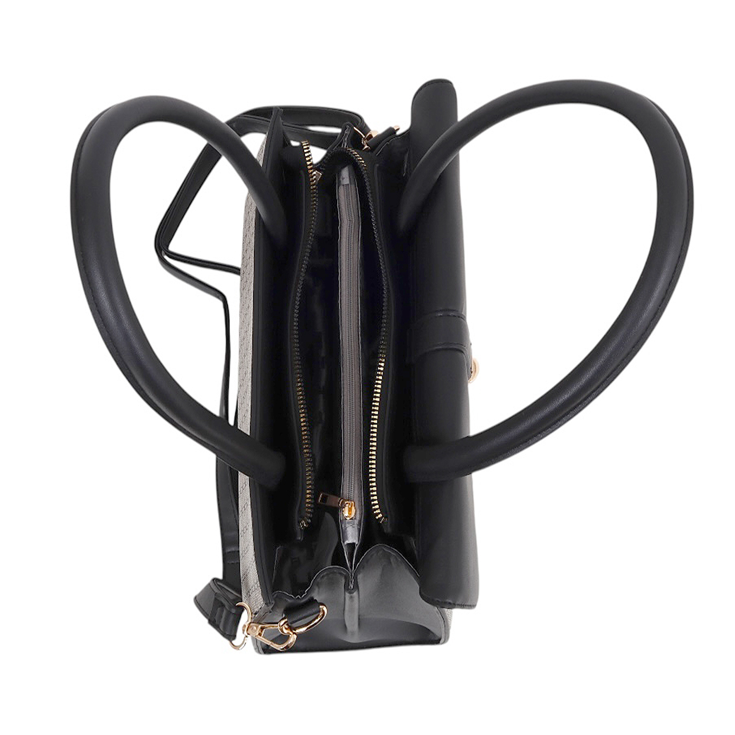 Bolsa tipo Satchel Ted Lapidus color Negro con Correa