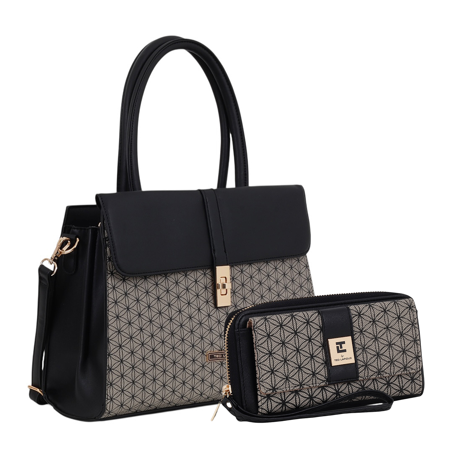 Satchel y Cartera Ted Lapidus de Mosaico con Correa