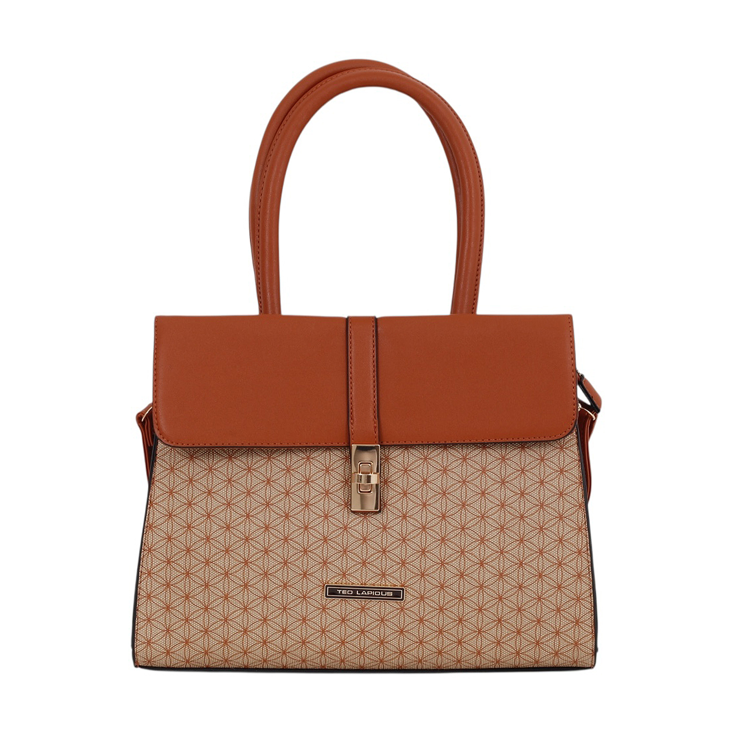 Bolsa tipo Satchel Ted Lapidus color Café con Correa
