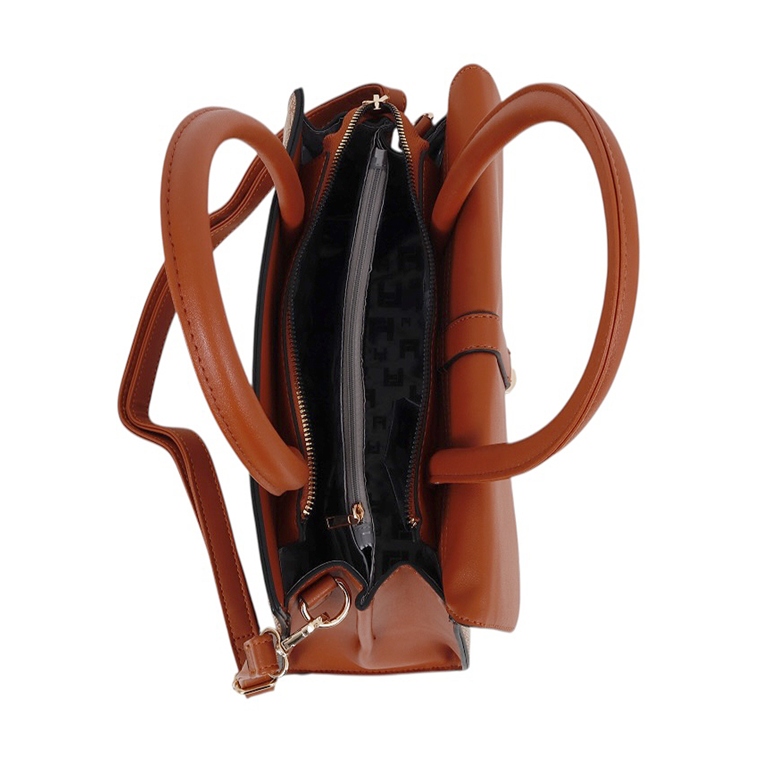 Bolsa tipo Satchel Ted Lapidus color Café con Correa