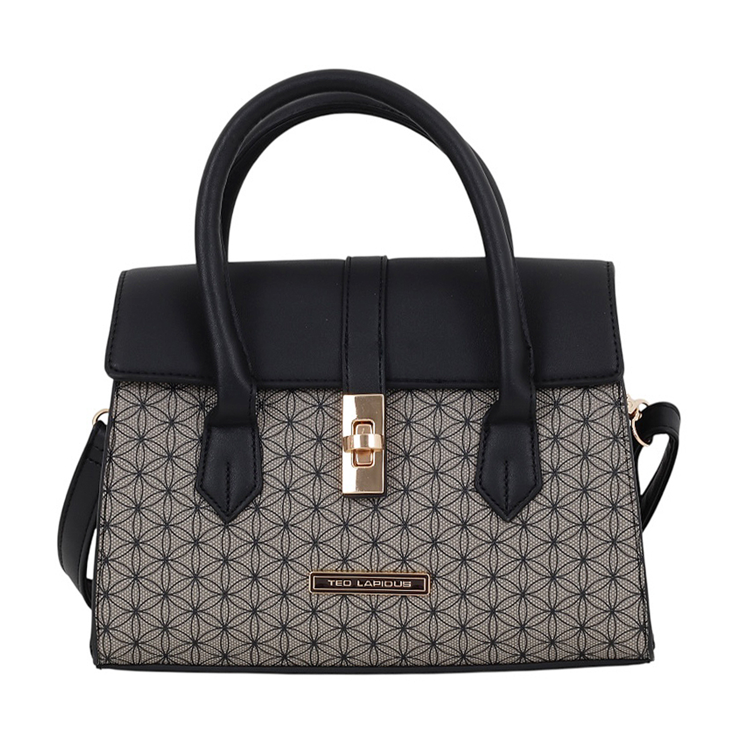 Bolsa Satchel Ted Lapidus color Negro con Correa