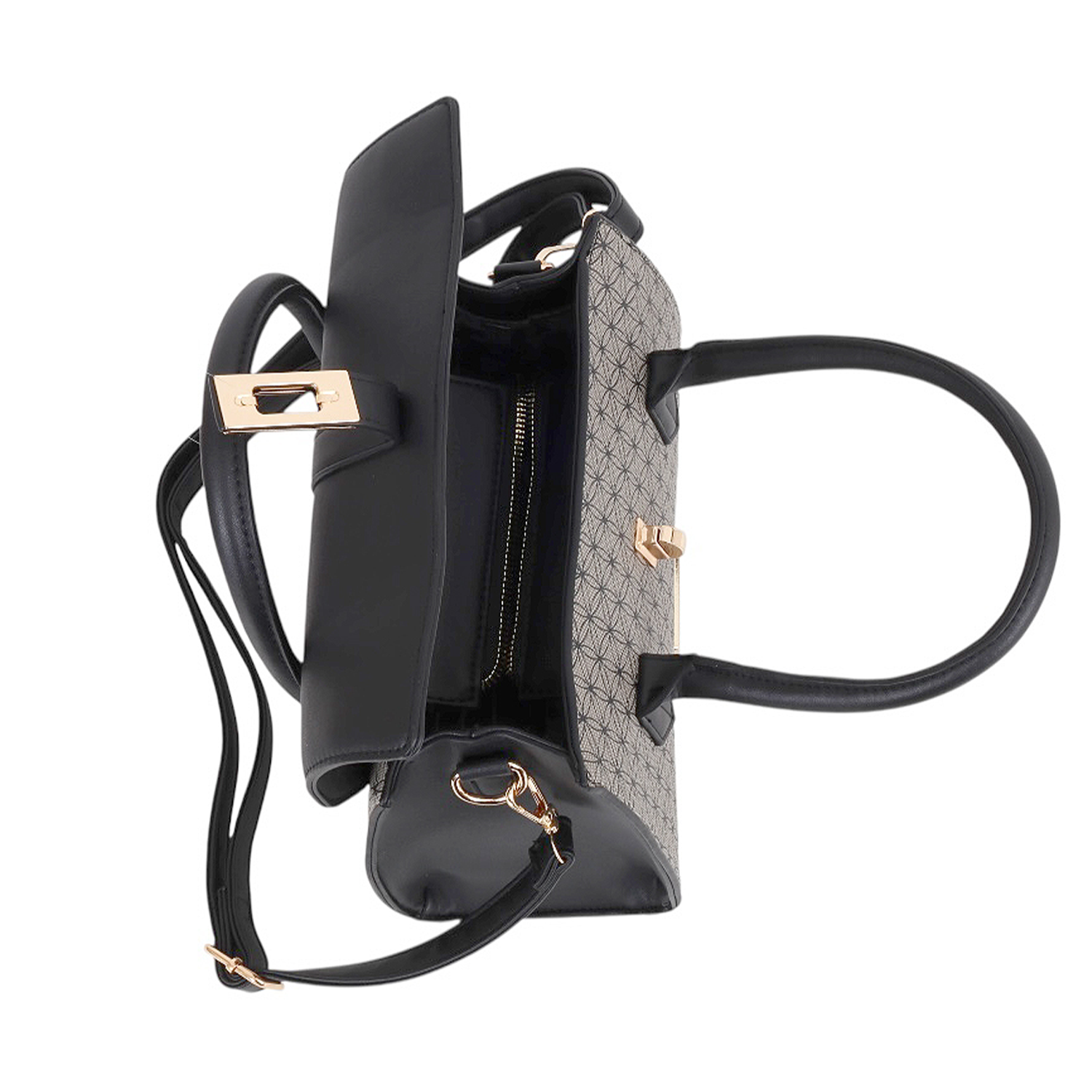 Bolsa Satchel Ted Lapidus color Negro con Correa