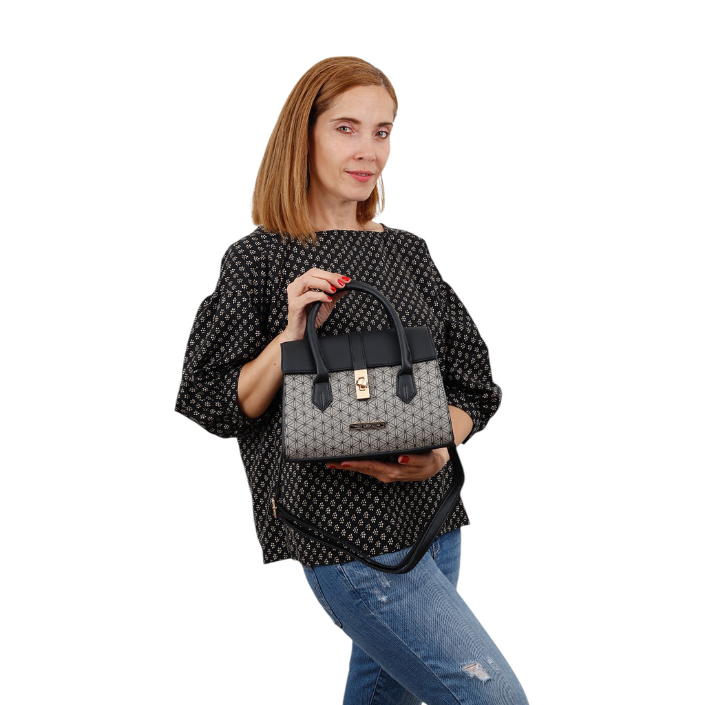 Bolsa Satchel Ted Lapidus color Café con Correa