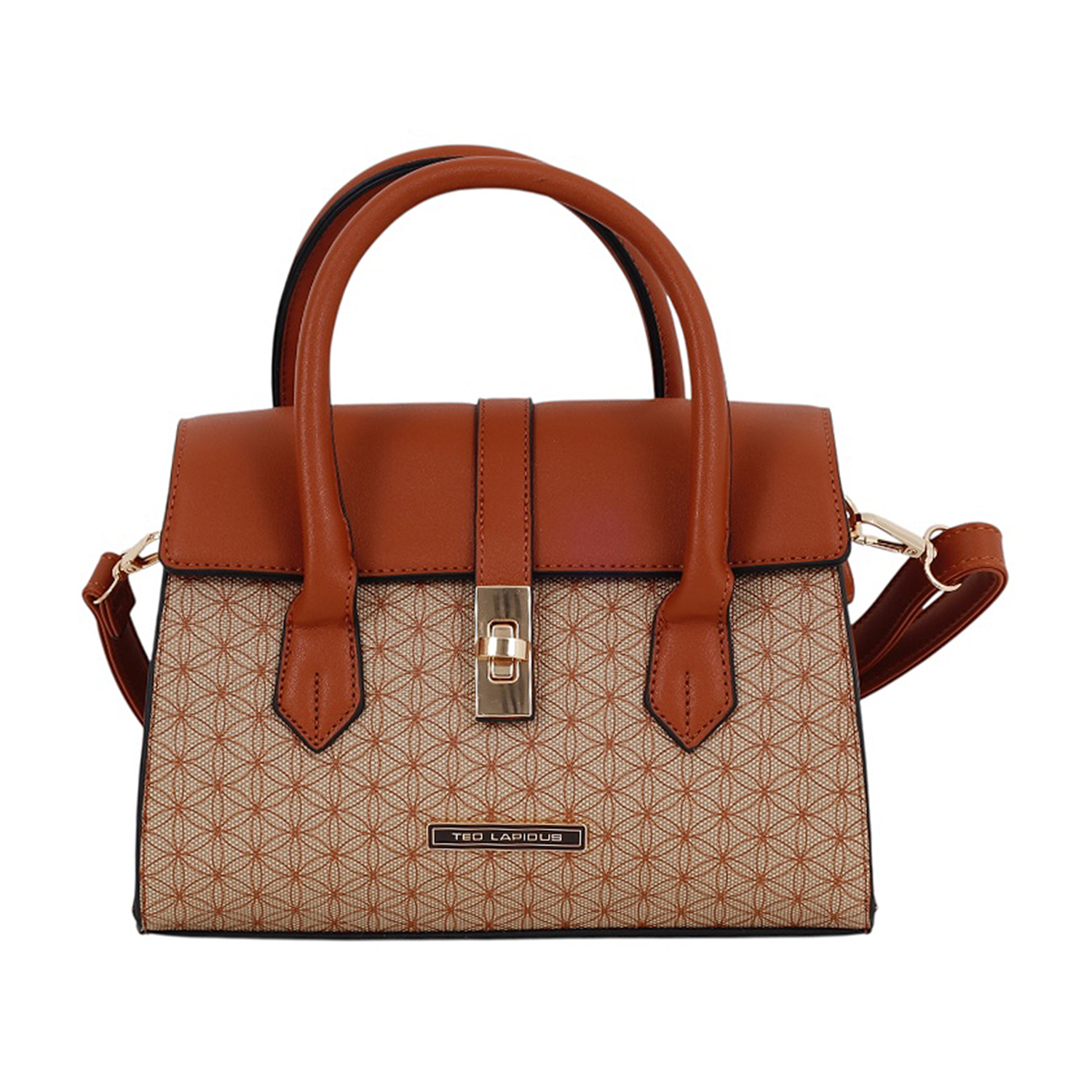 Bolsa Satchel Ted Lapidus color Café con Correa