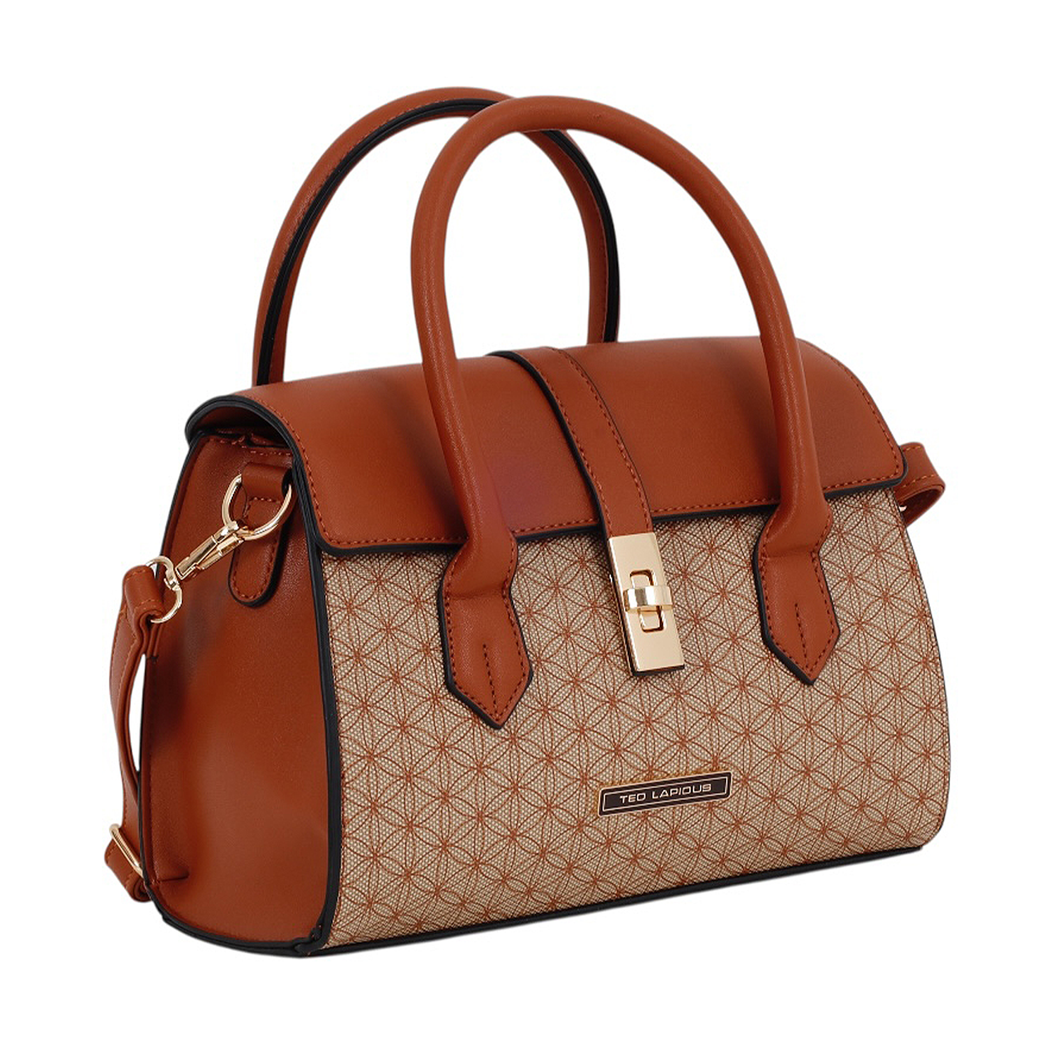 Bolsa Satchel Ted Lapidus color Café con Correa