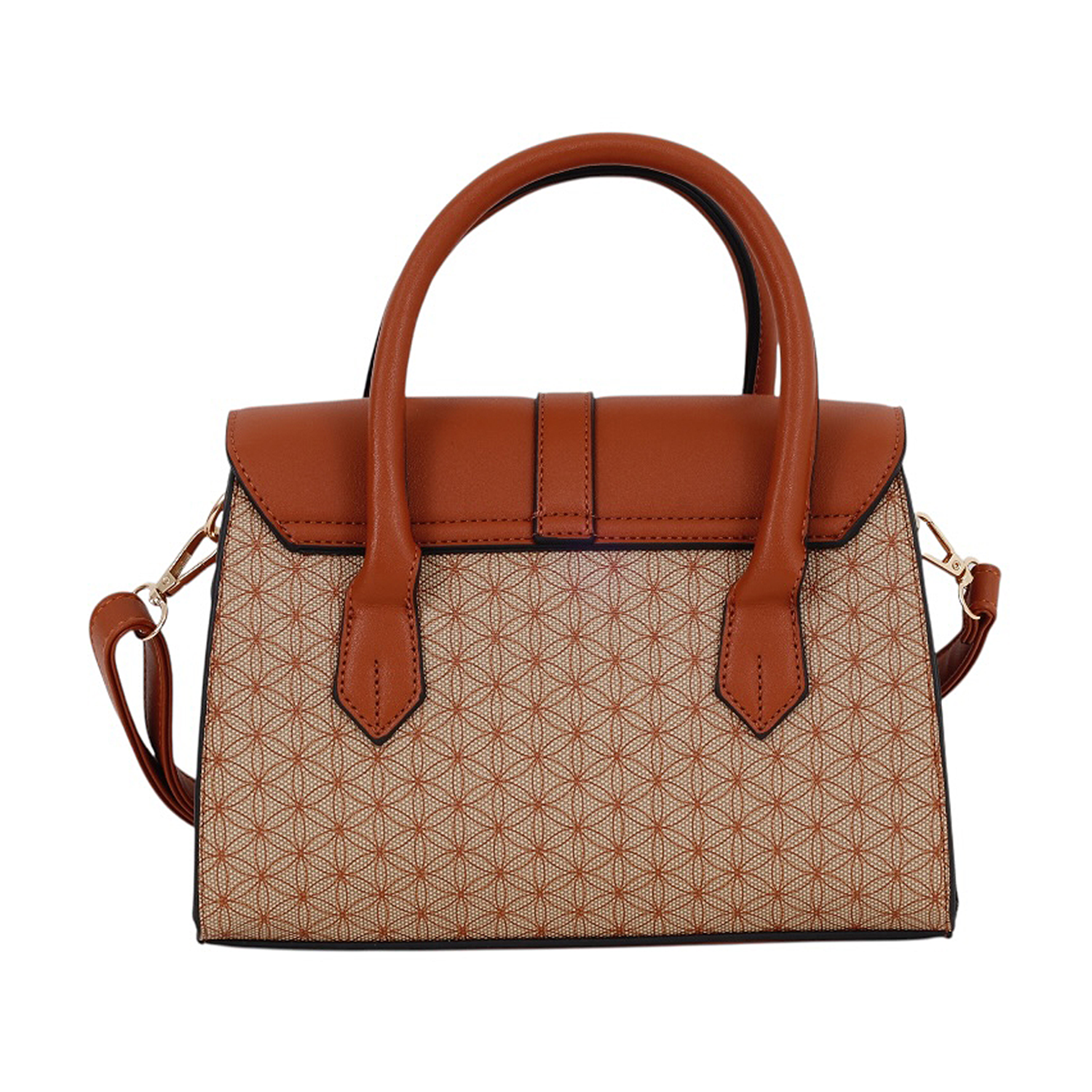 Bolsa Satchel Ted Lapidus color Café con Correa