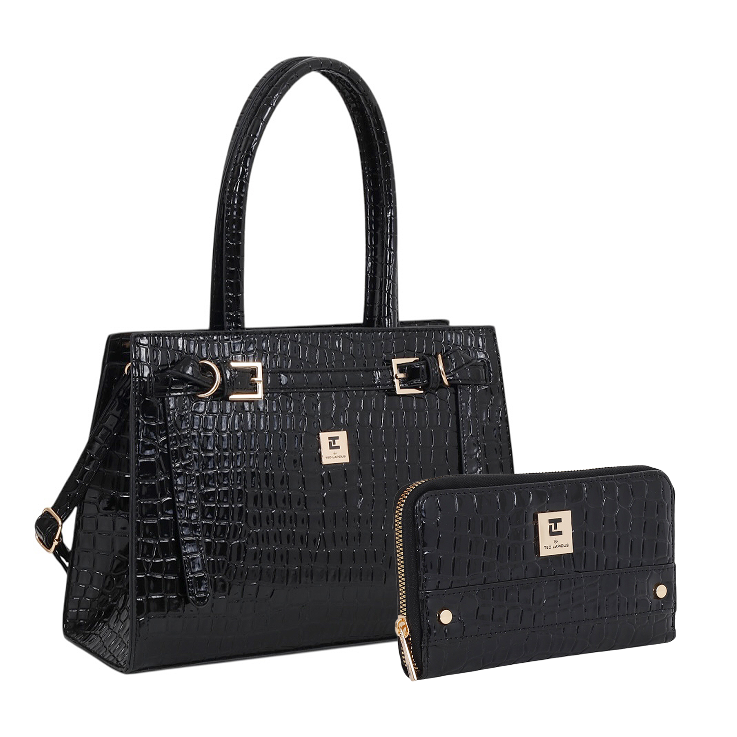 Ted Lapidus Tote y Cartera Texturizada