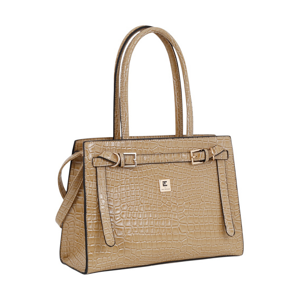 Bolsa Tote Ted Lapidus color Beige con Correa