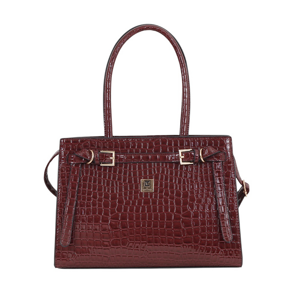 Bolsa Tote Ted Lapidus color Vino con Correa