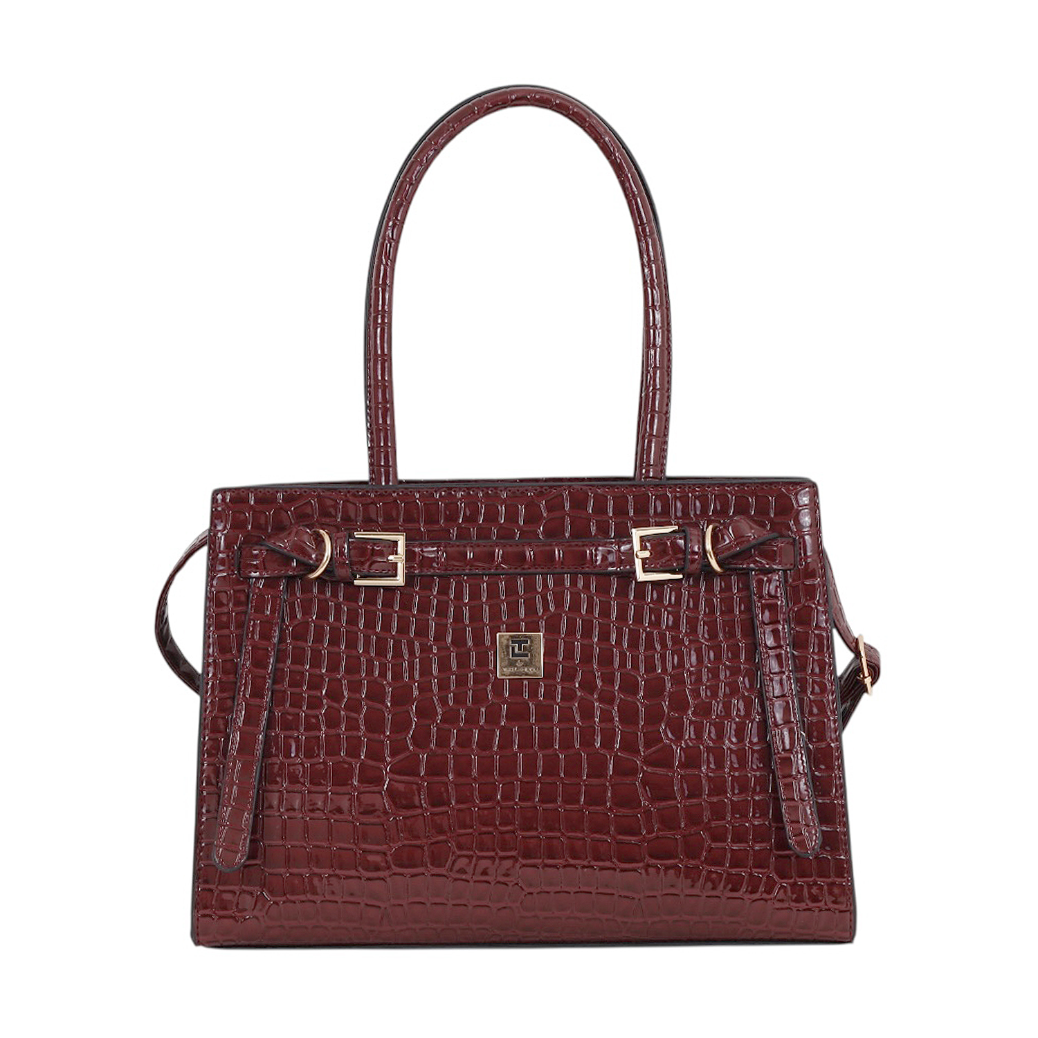 Bolsa Tote Ted Lapidus color Vino con Correa