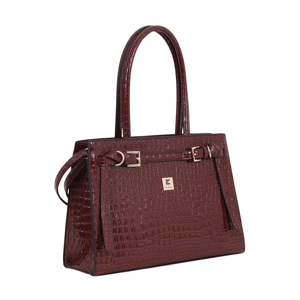 Bolsa Tote Ted Lapidus color Vino con Correa