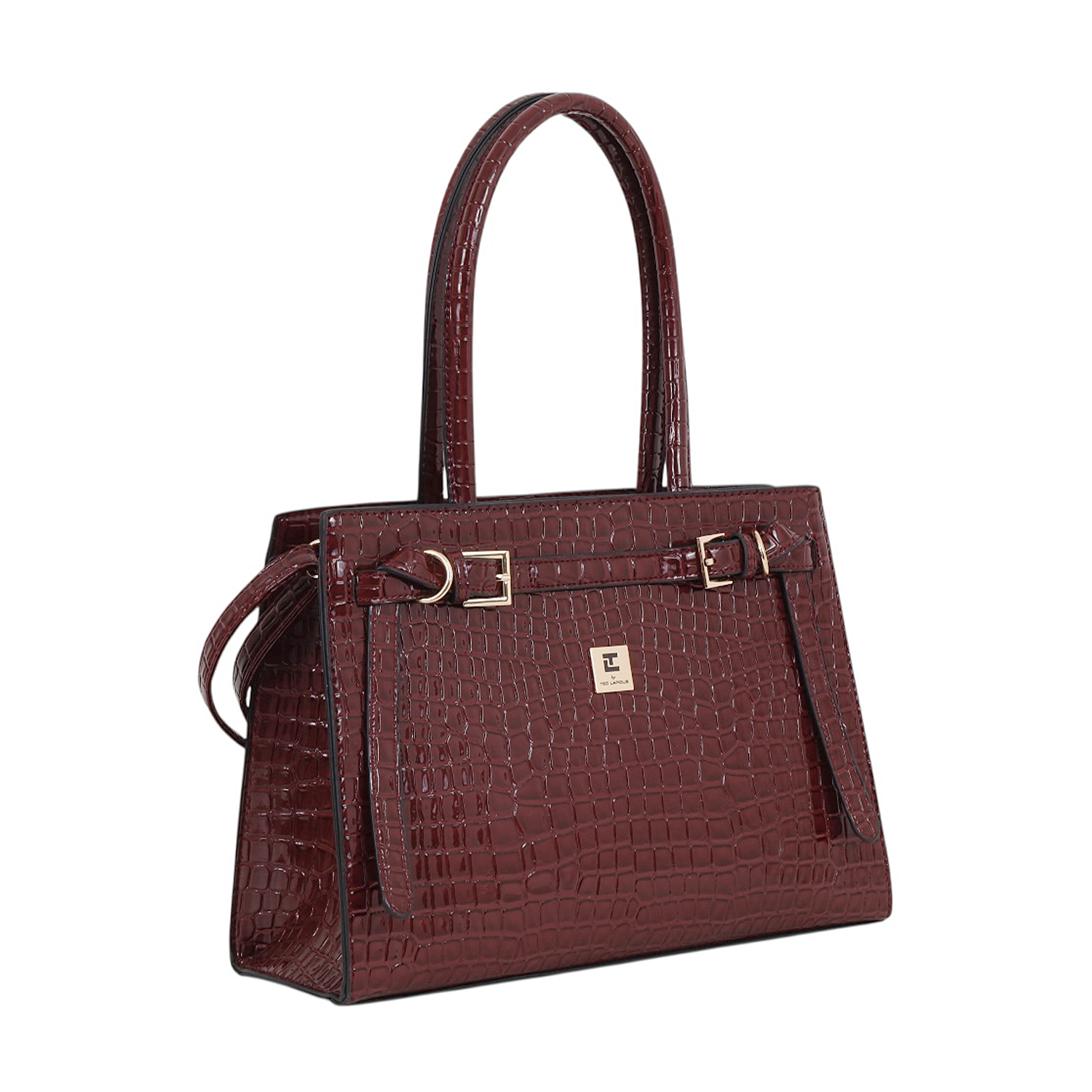Bolsa Tote Ted Lapidus color Vino con Correa