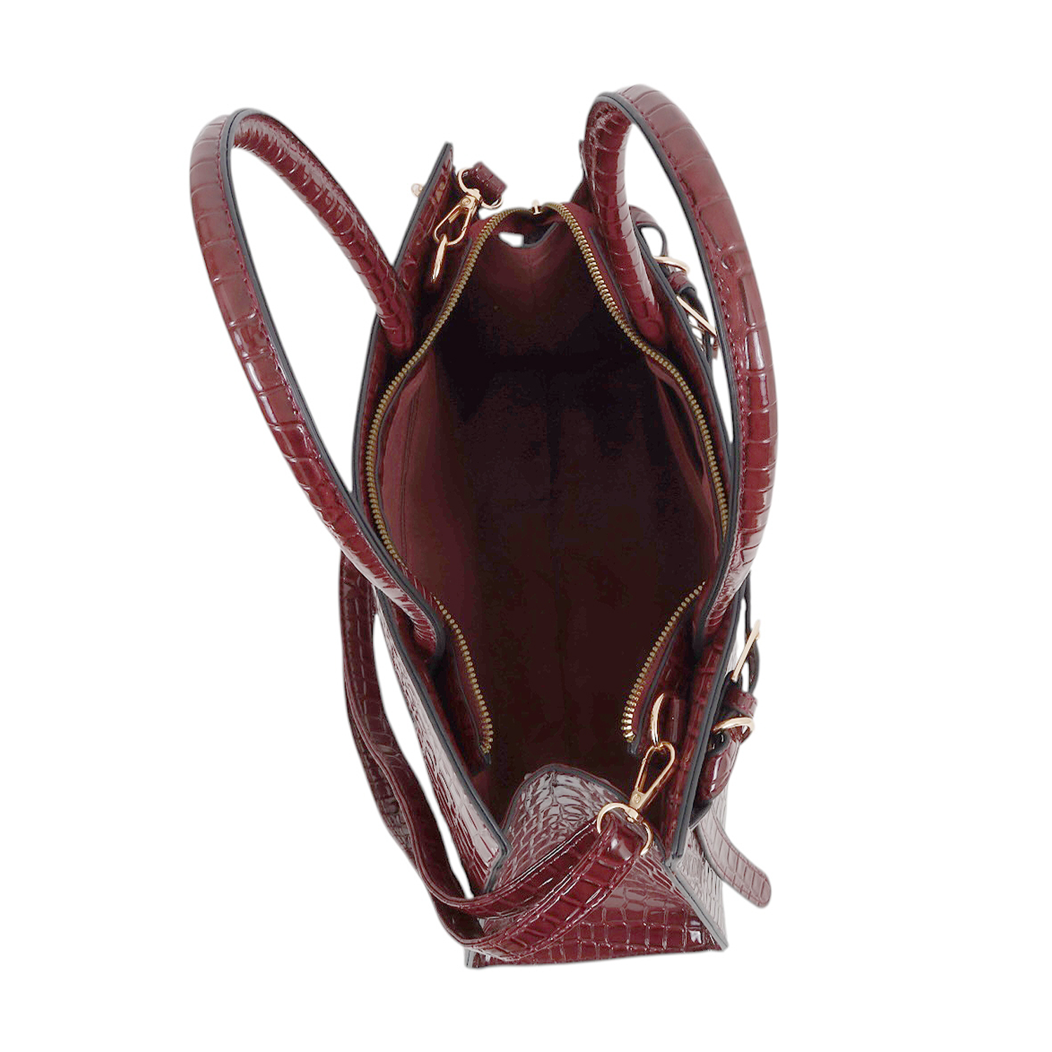 Bolsa Tote Ted Lapidus color Vino con Correa