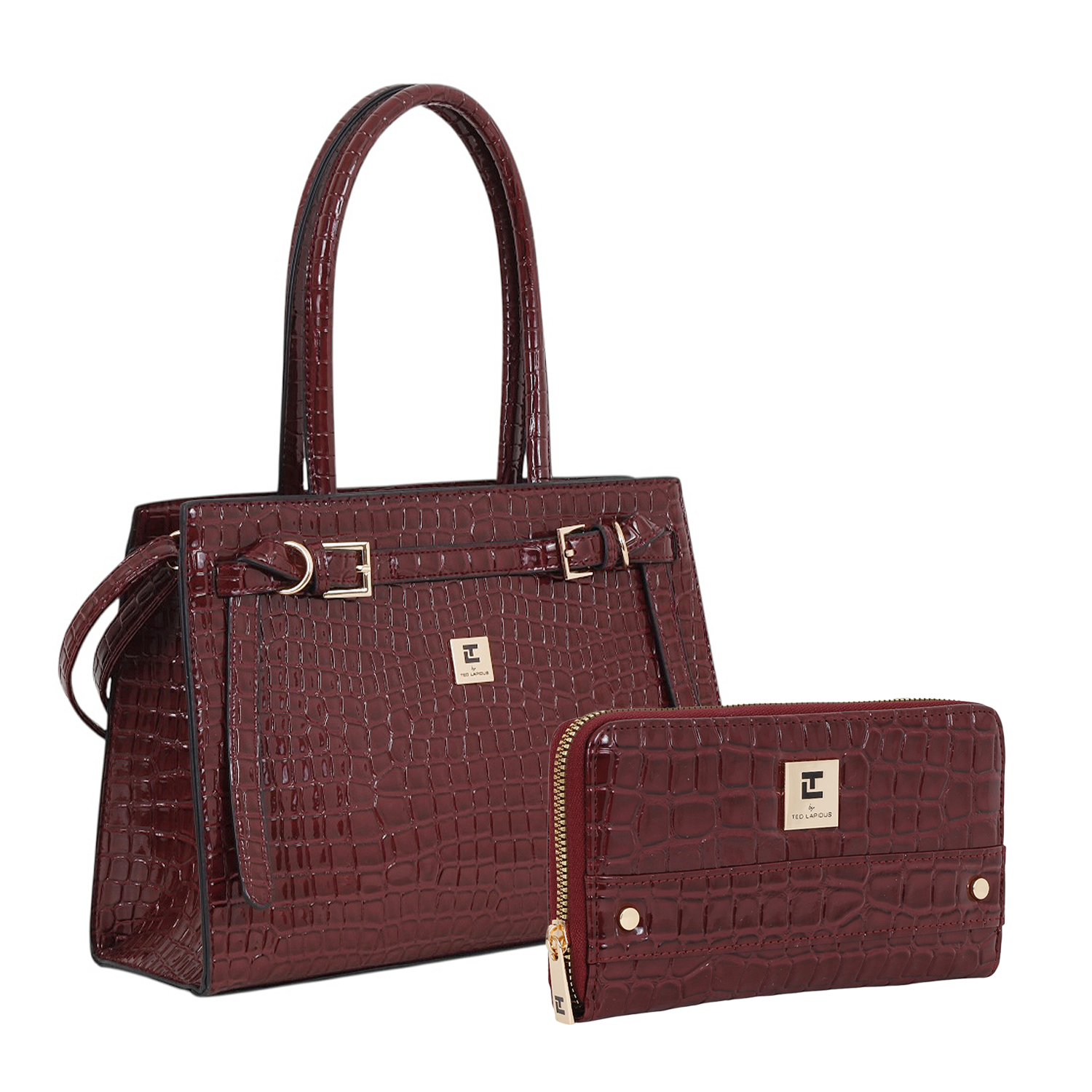 Ted Lapidus Tote y Cartera Texturizada