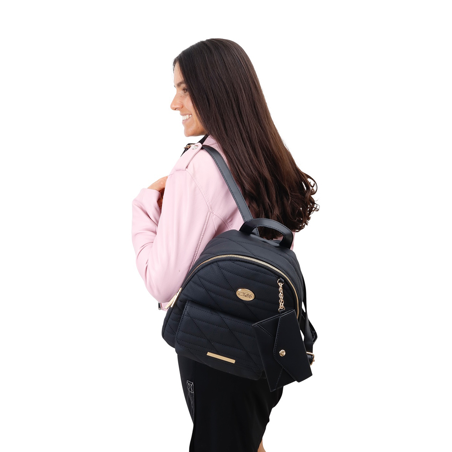 Mochila Chatties Redonda Lineas Costura