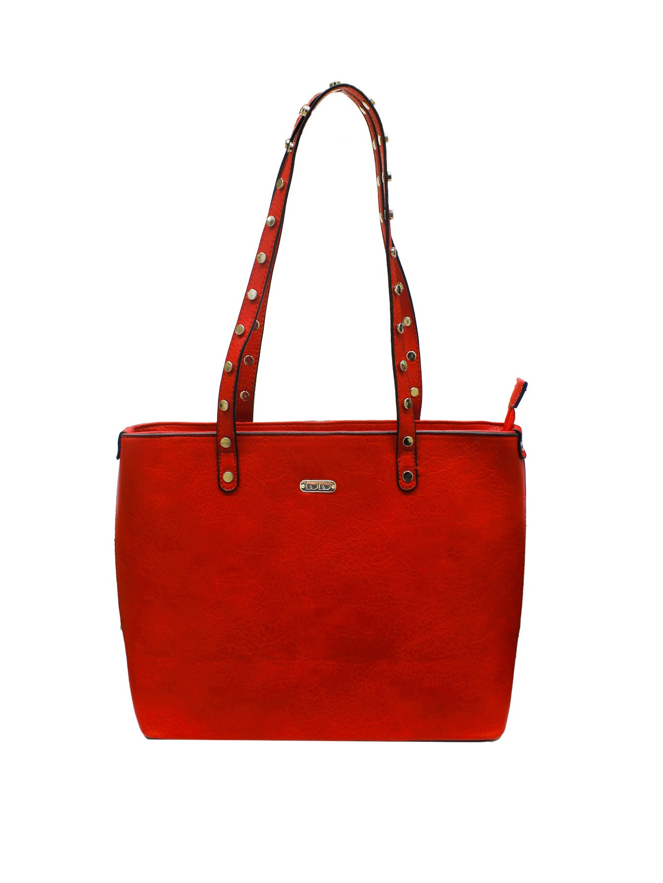 Elegante Bolso Tote De Hombro Rojo Lulu Para Mujer