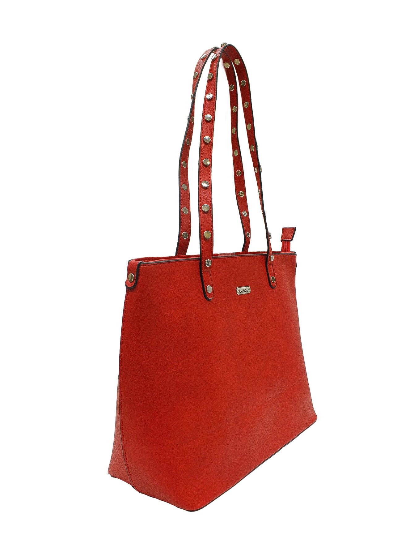 Elegante Bolso Tote De Hombro Rojo Lulu Para Mujer